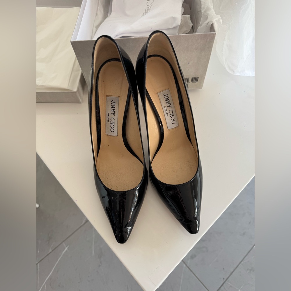 Jimmy Choo Black Patent Leather Heels